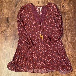 Matilda Jane Tunic Medium Fall Boho Burgundy
